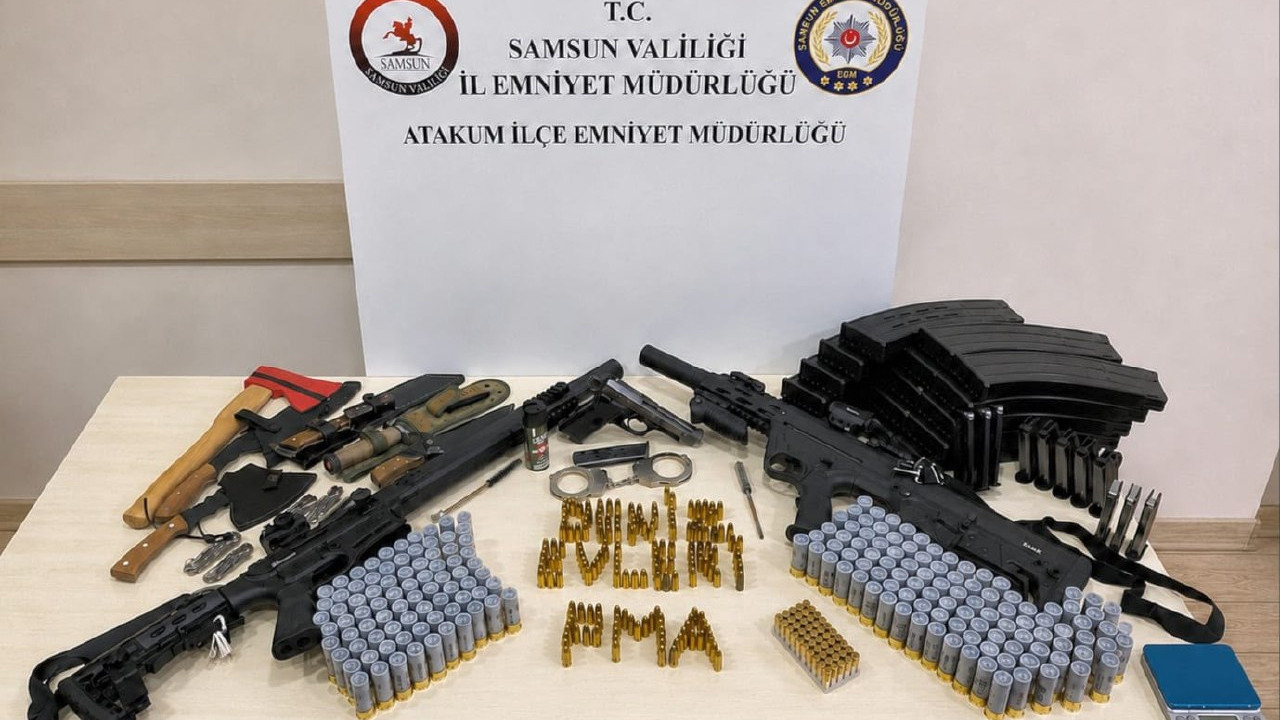 Samsunda operasyon cok sayida ruhsatsiz silah ve muhimmat ele gecirildi PtNqMYbP